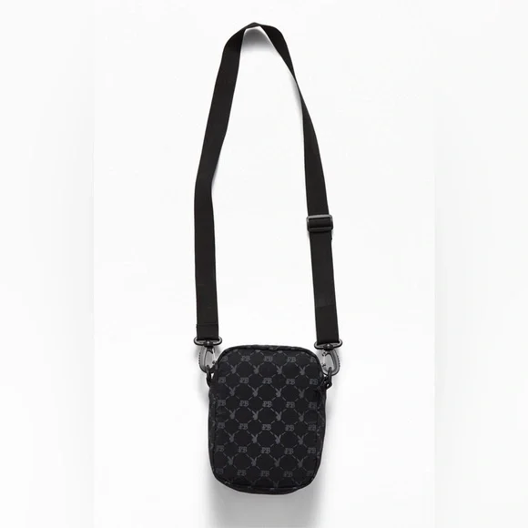 Playboy By Pacsun Black Monogram Crossbody Bag - Picture 5 of 8
